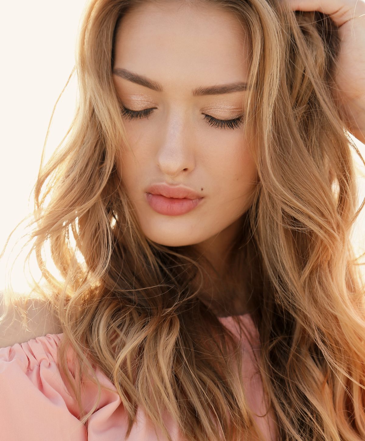 Sarasota Botox model with eyes closed